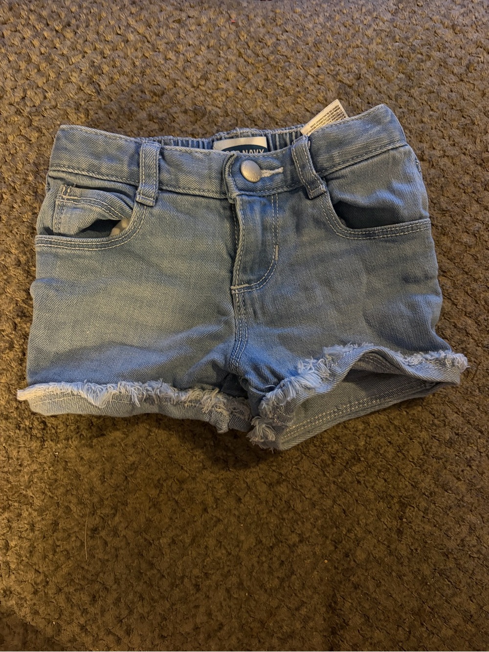 Old Navy Light Wash Denim Frayed-Hem Girls' Shorts